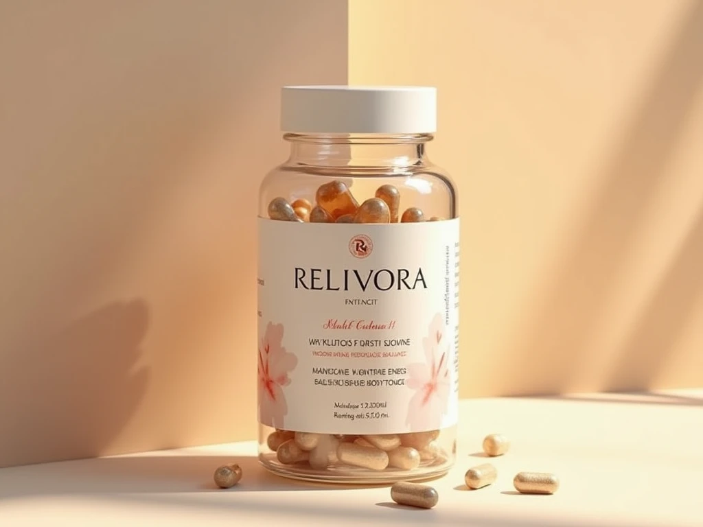 Relivora supplement bottle and packaging